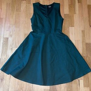 Lulu’s V Neck Fit and Flare Mini Dress